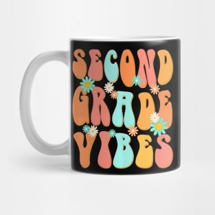 Second Grade Vibes 2Nd Grade Teacher Back To School Groovy Mug